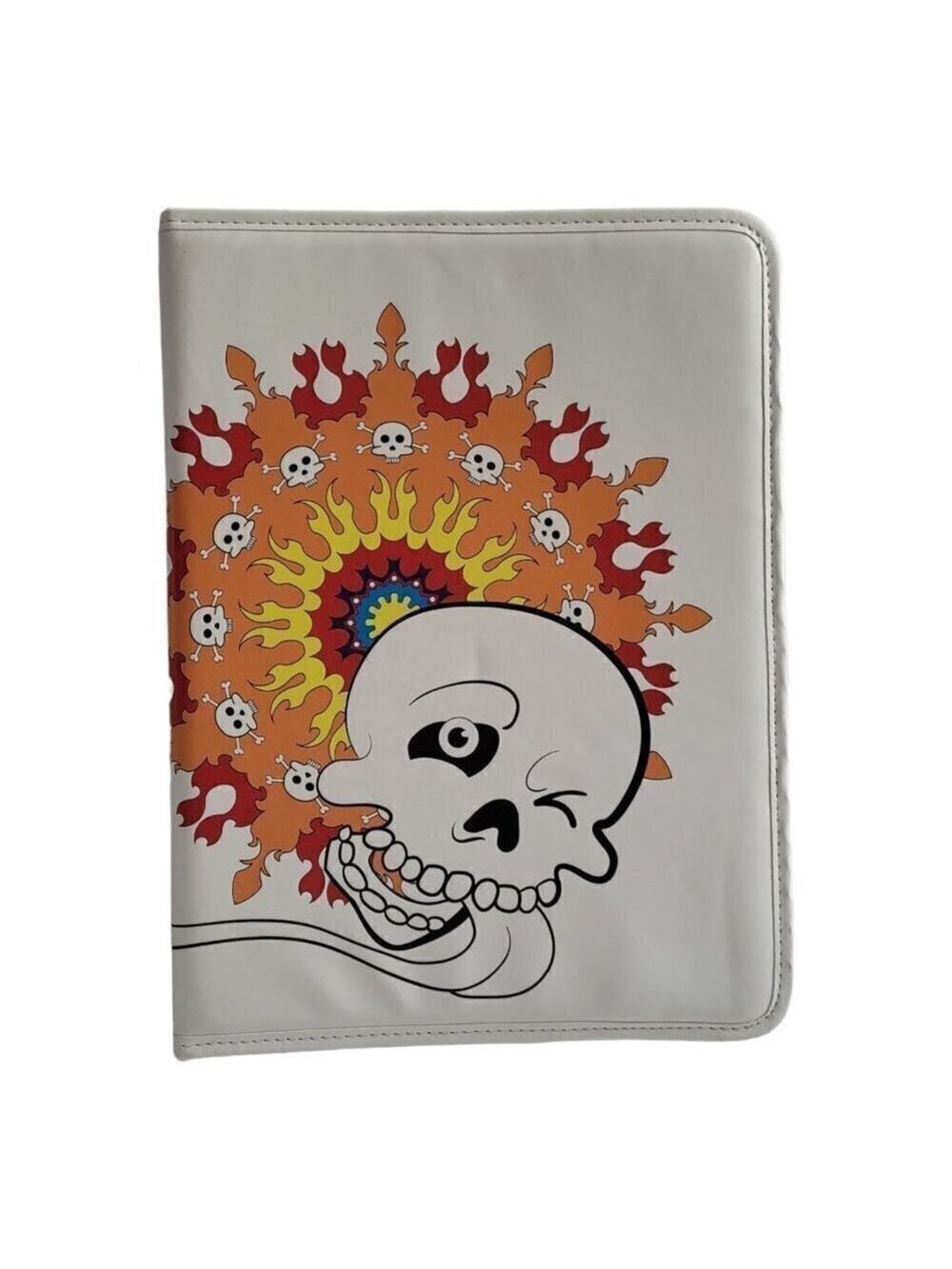 COLOROLIO Art Supply Binder Skull Colorful Case